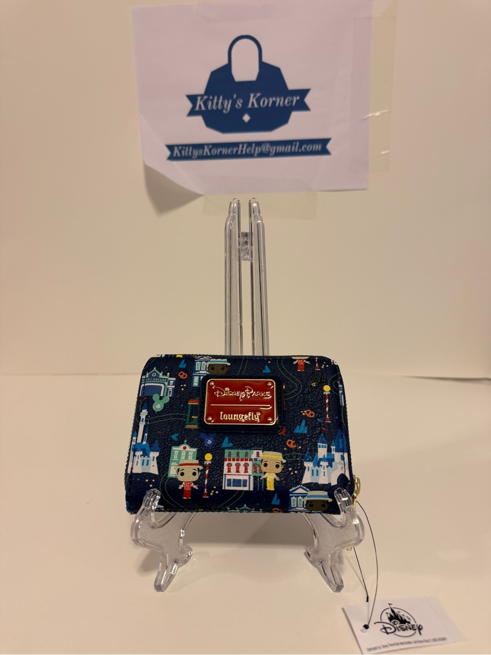 NWT Exclusive Disney Parks Loungefly Dapper Dan Main Street Trolley Wallet